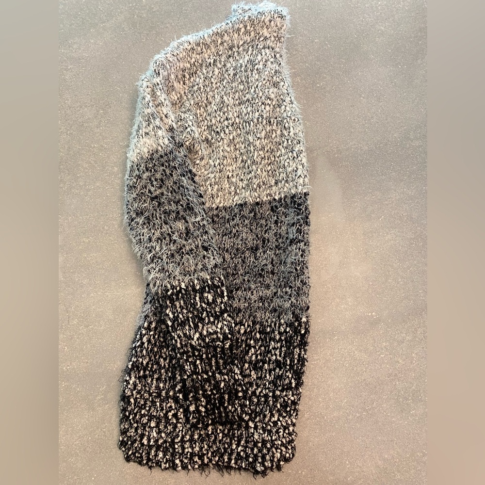 Maurices Black and Gray Cardigan Sweater with Cozy Knit - Picture 3 of 6